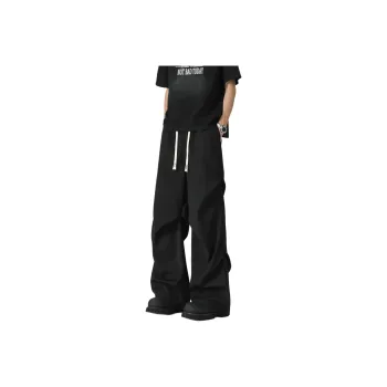 MARK WAFFLE Casual Pants Unisex Black