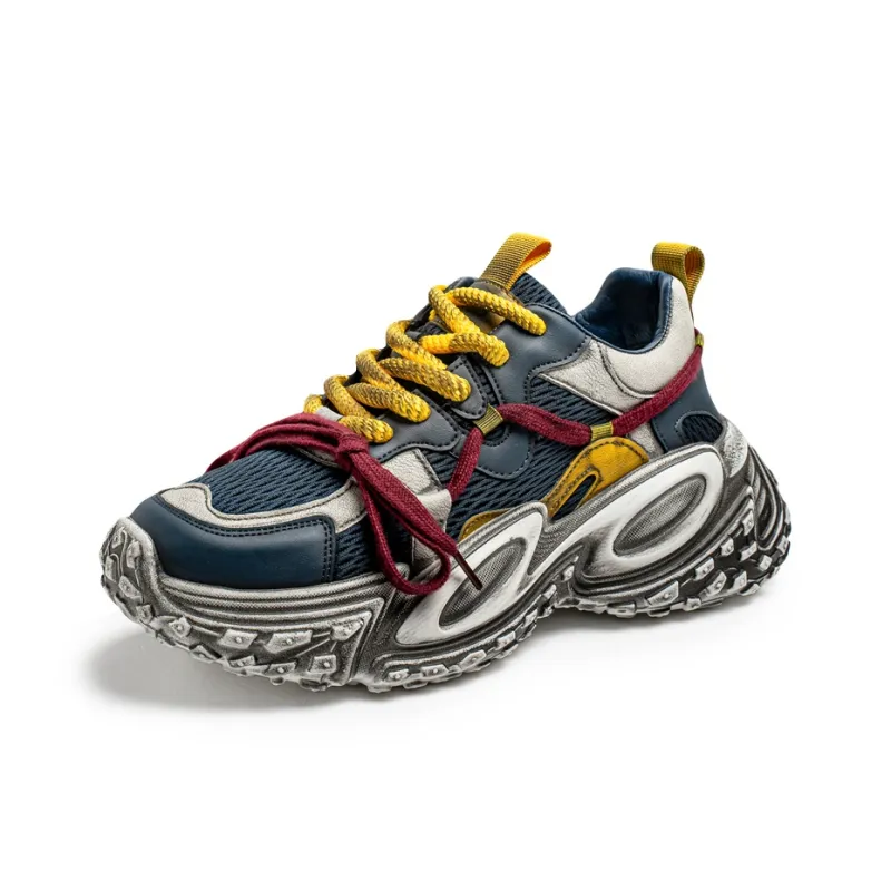 ROBINHOOD Cushioning, Slip Resistant, Abrasion Resistant, Breathable Low Top Chunky Sneakers Men's Box-12