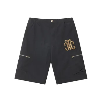 TCH Casual Shorts Unisex Black Base Gold Logo
