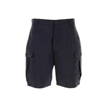 GIORGIO ARMANI Wide-leg Linen Cargo Shorts