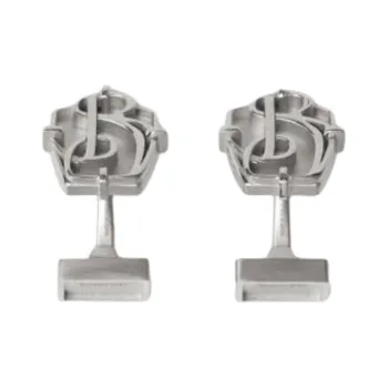 Burberry 925 Sterling Silver Cufflinks Men's Silver