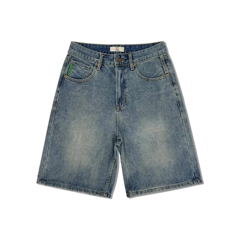 HIPANDA Denim Shorts Men's Nostalgic Blue-0