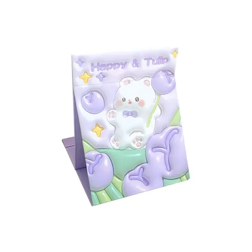 Jingda Cartoon Foldable Make Up Mirrors Desktop Stand Large Size