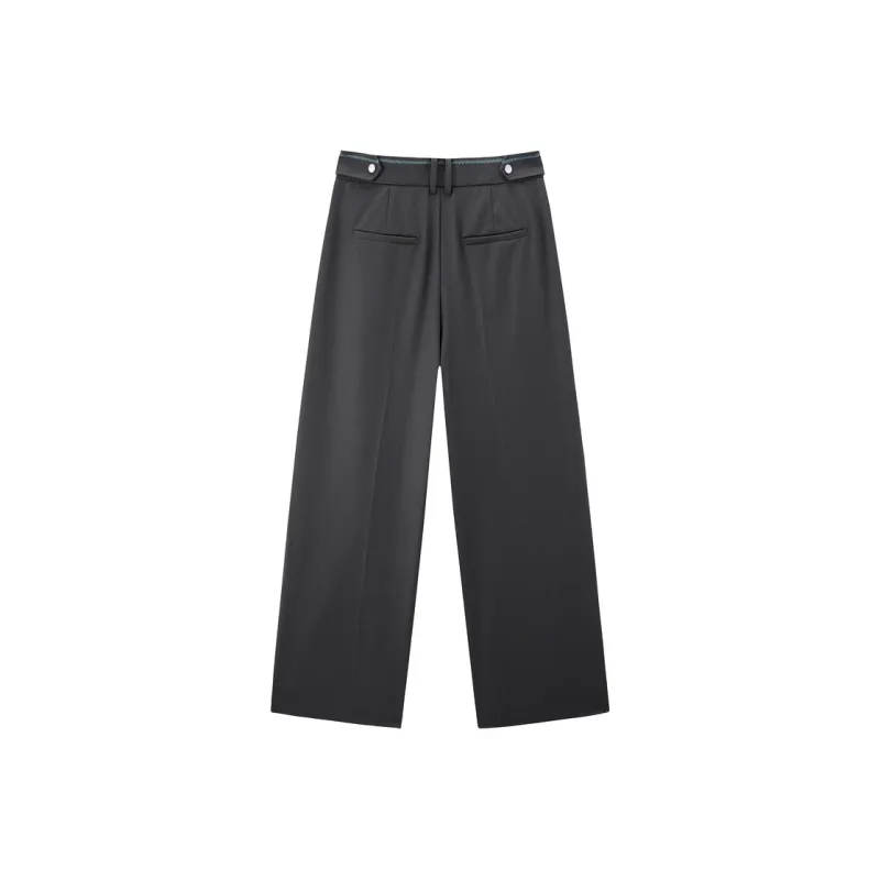 PEACEBIRD Casual Pants Women's Magnetic Black-1