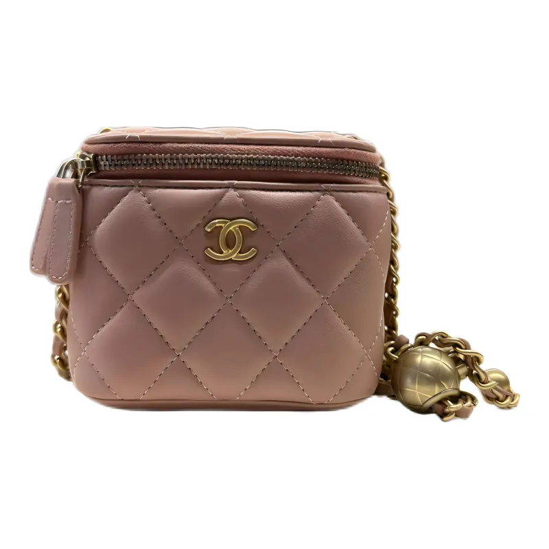 CHANEL Sheepskin Shoulder Bag, Crossbody Bag Women's Dried Rose Pink-0