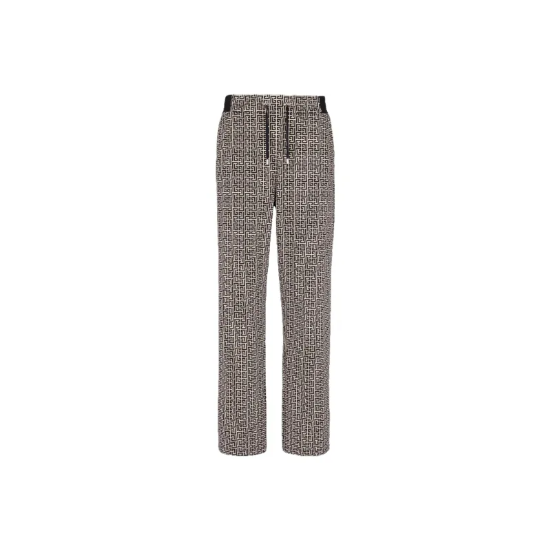 BALMAIN Casual Monogram Jacquard Trousers-0