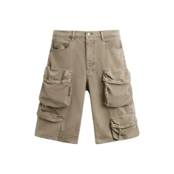 ZARA Cargo Shorts Men Light Brown Yellow