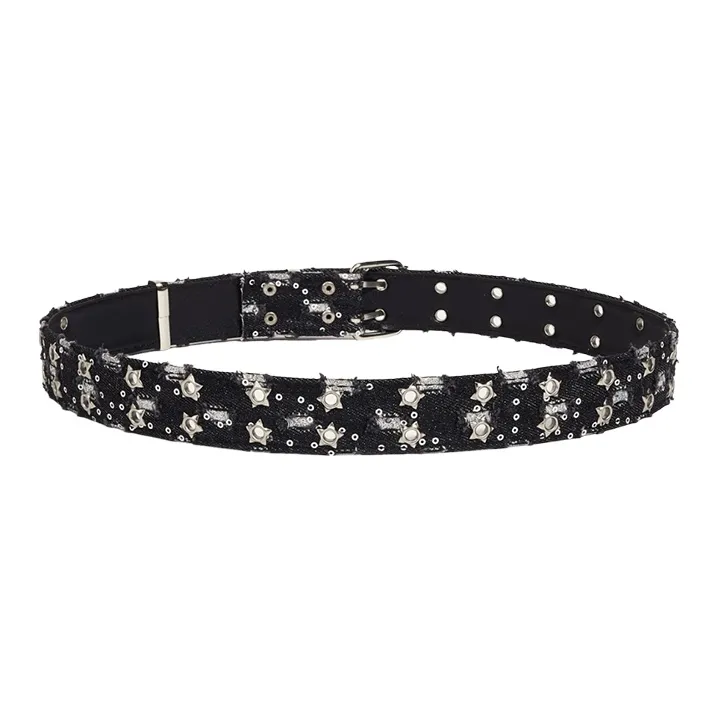 ASTAR HADES Denim Leather Belts Unisex 3 4cm-5