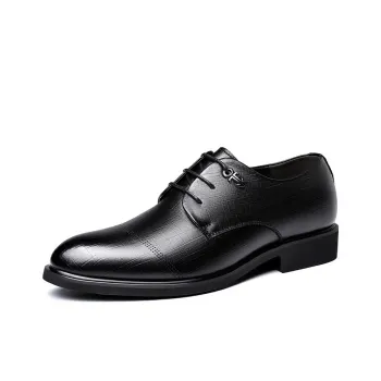 EGCHI Dress Shoes Men Low Top Black