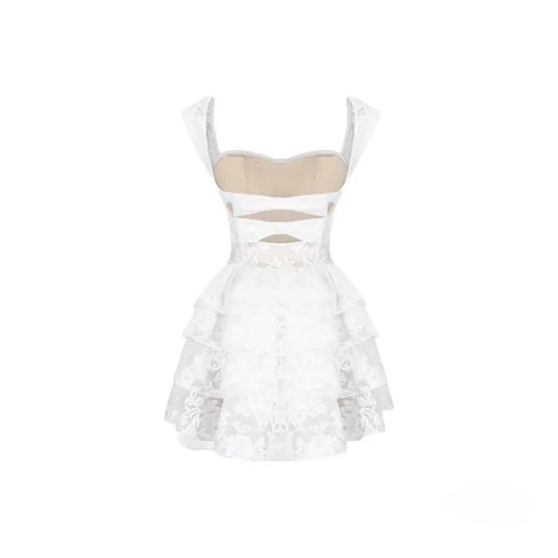 Qiuerle Slip Dress Women's White-1
