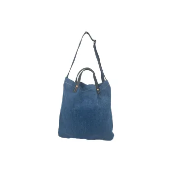 Alternative Country Canvas Bag, Handbag Unisex Navy Blue