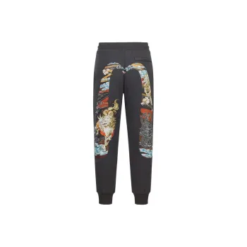 EVISU 2025 Spring Casual Pants Men's Charcoal Gray