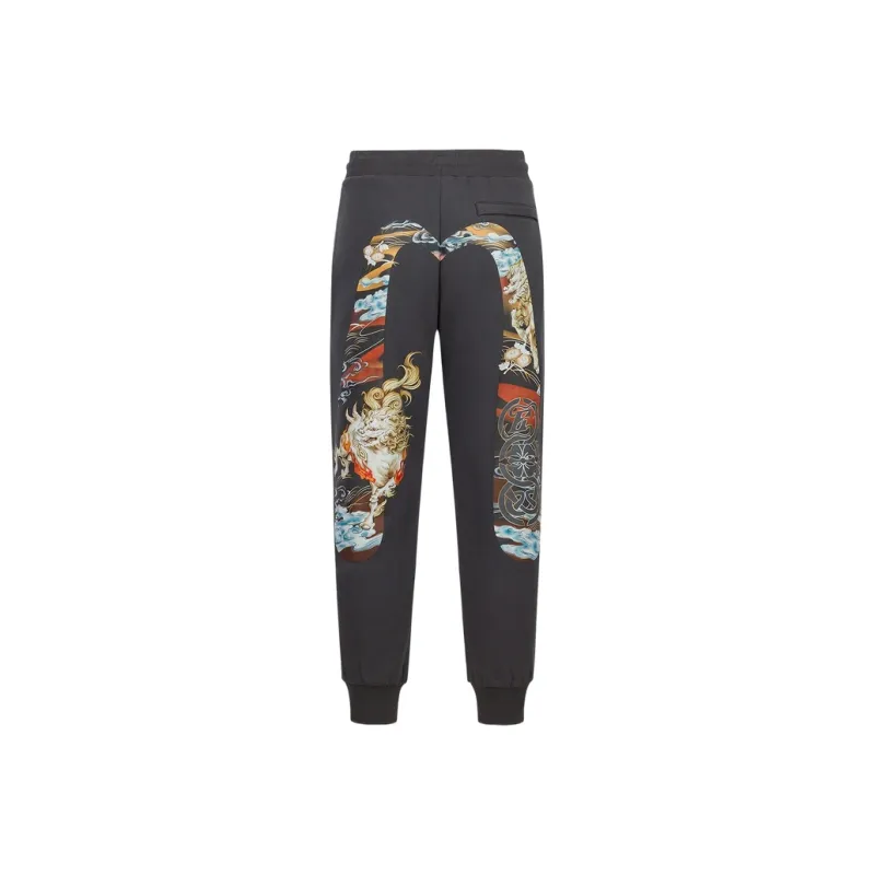 EVISU 2025 Spring Casual Pants Men's Charcoal Gray-0