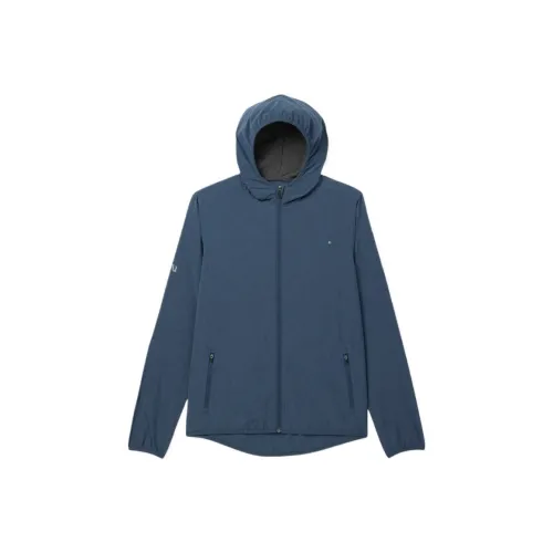 Vuori SS25 Outdoor Trainer Shell Jacket Men's Pacific Linen Texture Color/Pacific Linen Texture