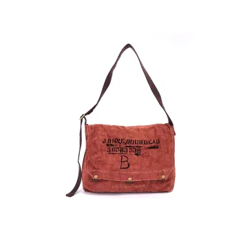 Alternative Country Wash Denim Shoulder Bag Unisex Yellow Earth Ochre
