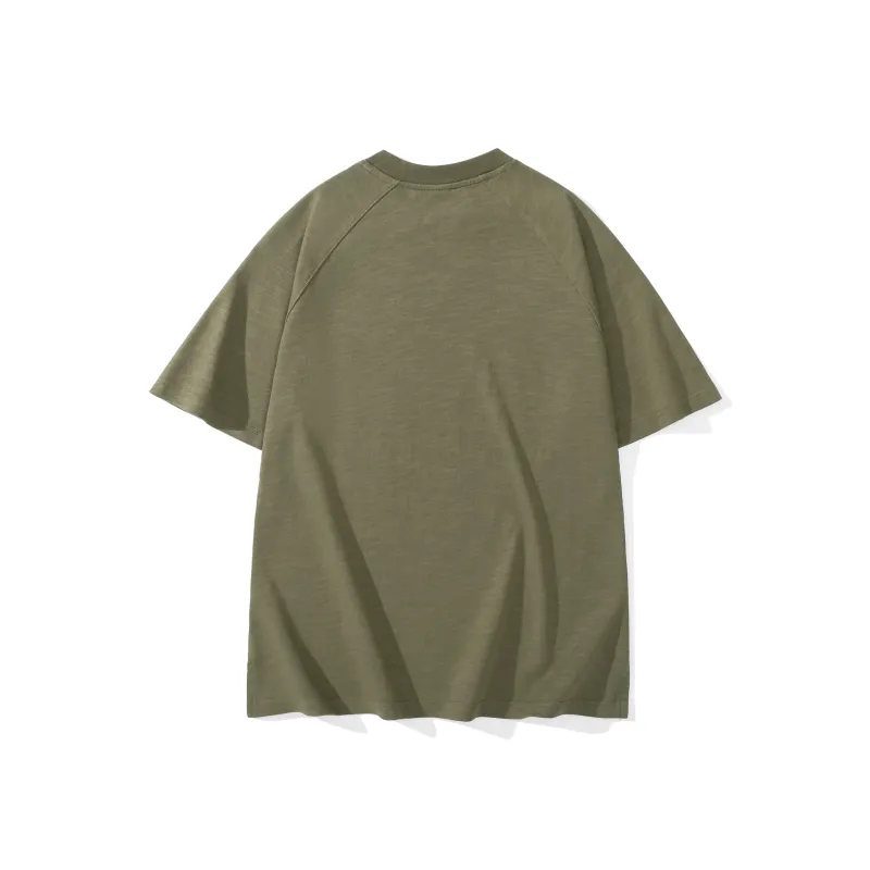 Wen Shan T Shirt Unisex Olive Green-1