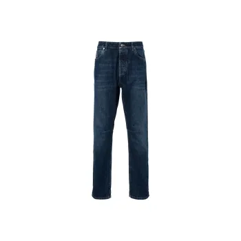 Brunello Cucinelli Mid Rise Straight Leg Slim Fit Jeans