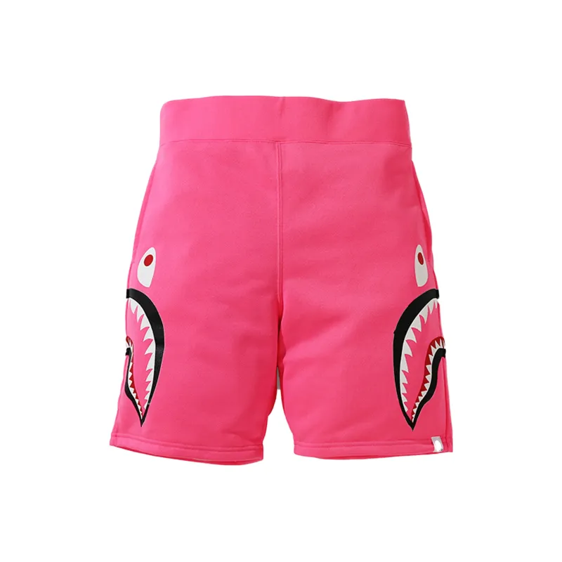 Bape A BATHING APE Neon Shark Sweat Shorts-4