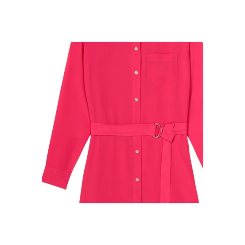 MICHAEL KORS SS25 Long Sleeved Dress Women's Dragon Fruit Red-4