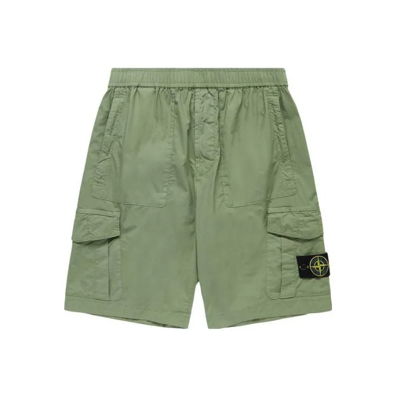 STONE ISLAND Casual Shorts Men Army Green-0