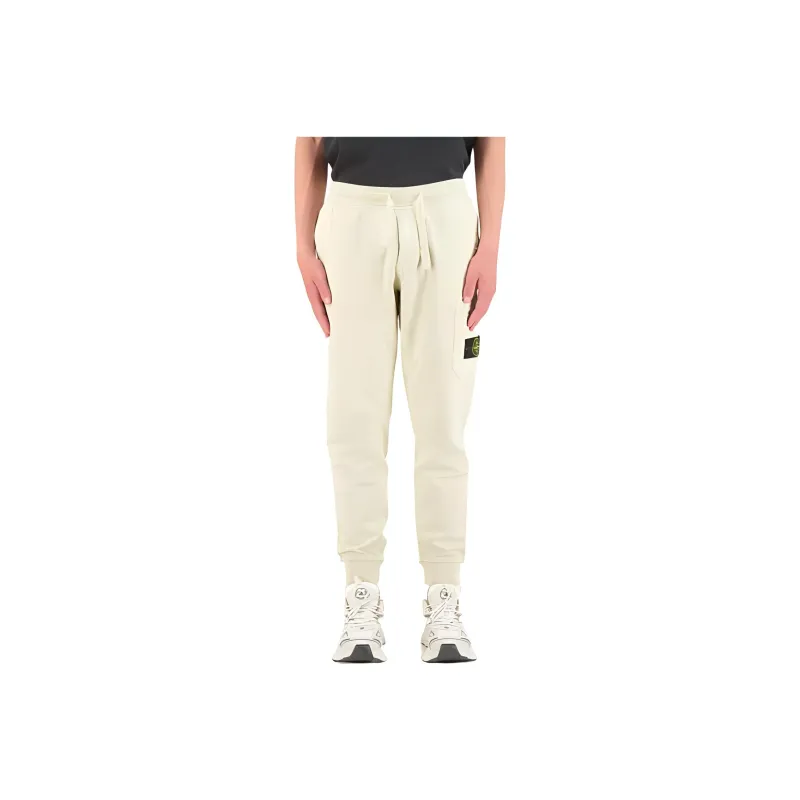 STONE ISLAND Logo Patch Tapered Leg Sweatpants-0
