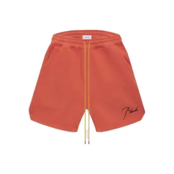 RHUDE Casual Shorts Men Orange Red