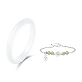 GIFU Glass Cat Eye Jade Bangles Women's
