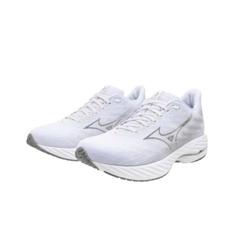 Mizuno Wave Rider 28 Anti Slip Wear Resistant Low Top Running Shoes Men's White-2