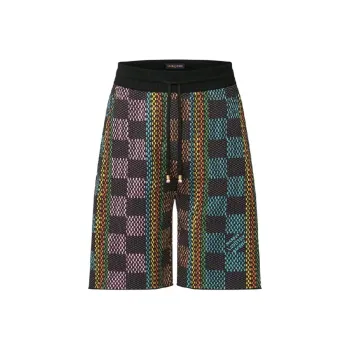 LOUIS VUITTON Damier Cotton Knit Shorts