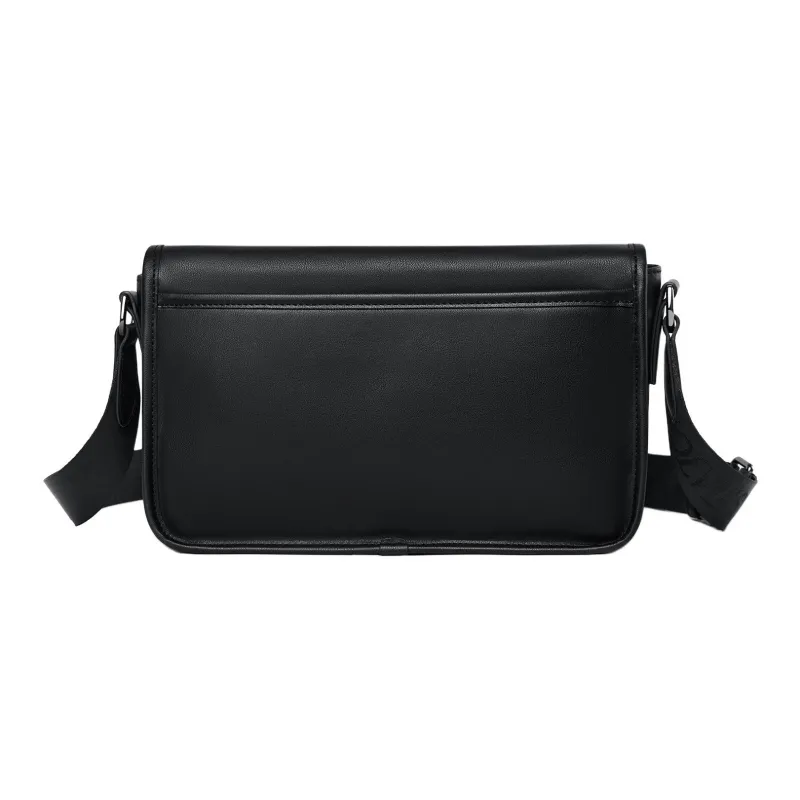SEPTWOLVES Practical Artificial Leather Crossbody Bag, Shoulder Bag QPL Men's Black-2