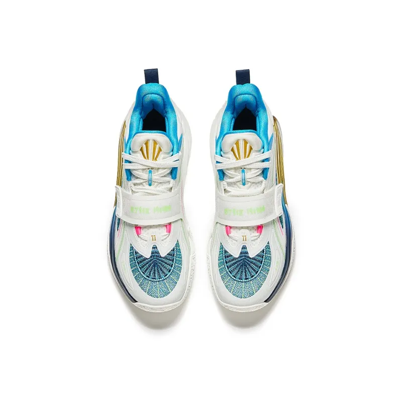Anta KAI 1 Anti Slip Wear Resistant Low Top Basketball Shoes Men's White Blue-2
