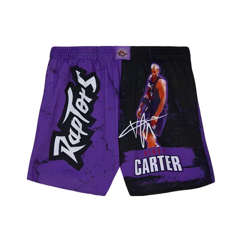 Mitchell Ness Casual Shorts Men Purple