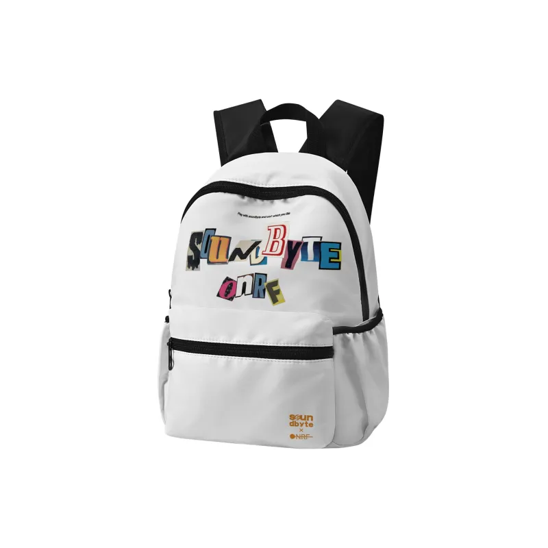 Soundbyte Polyester Backpack Unisex White-7