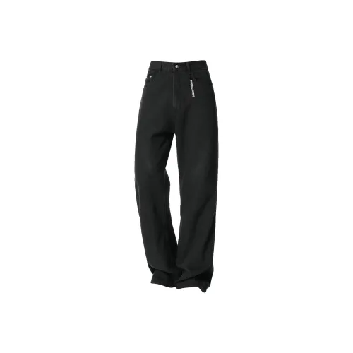 Colorful Creations Jeans Unisex Black Thigh Slimming
