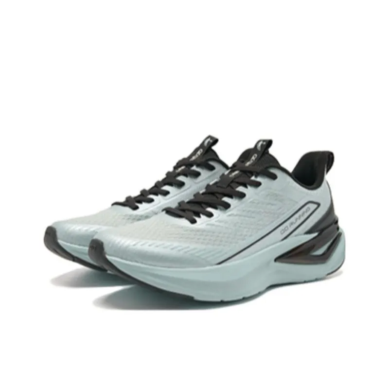 QIAODAN Breathable And Lightweight Low Top Casual Running Shoes Men's Blue Black-2
