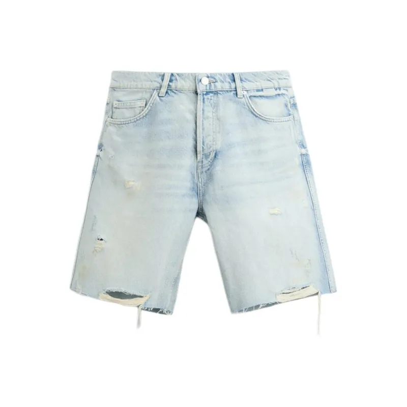 ZARA Denim Shorts Men's Light Blue-0