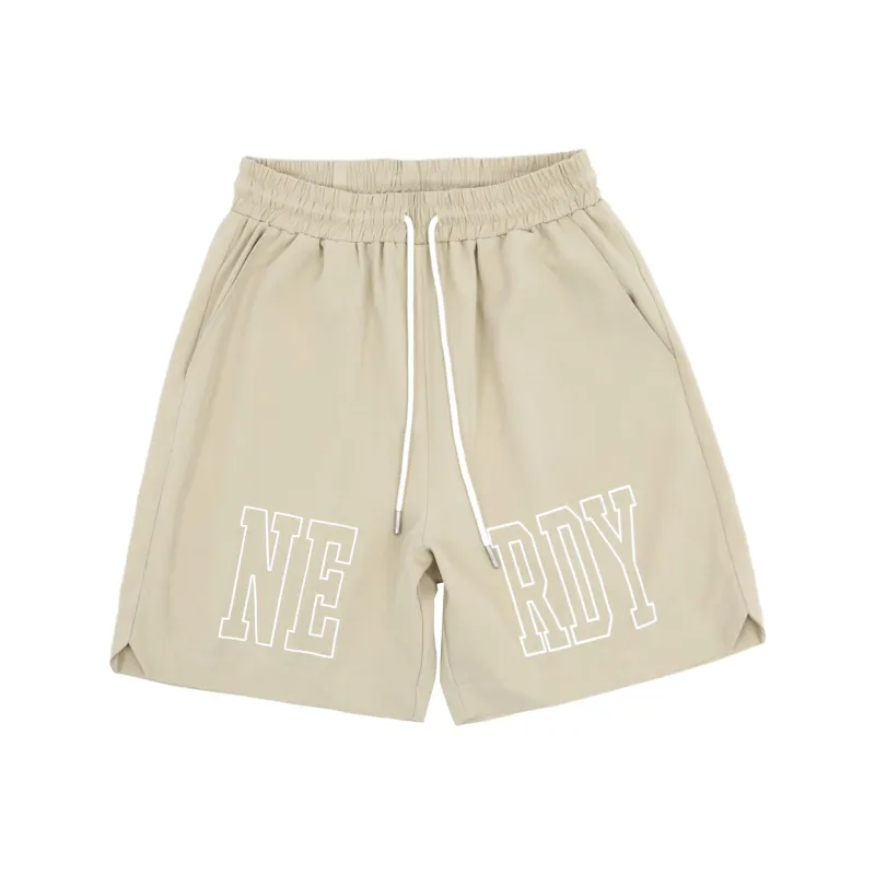 NERDY SS24 Casual Shorts Unisex Light Brown-0