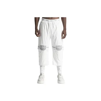 NORVINCY Deconstructed Style Letter Stars Sports Pants Unisex