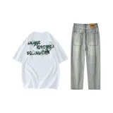 Clothing Set (White Short-Sleeved Shirt+Jeans)