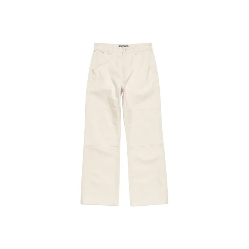 Acne Studios Logo Patch Straight Leg Trousers-0