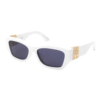 DIOR Plate Frame Rectangular Sunglasses Women's White