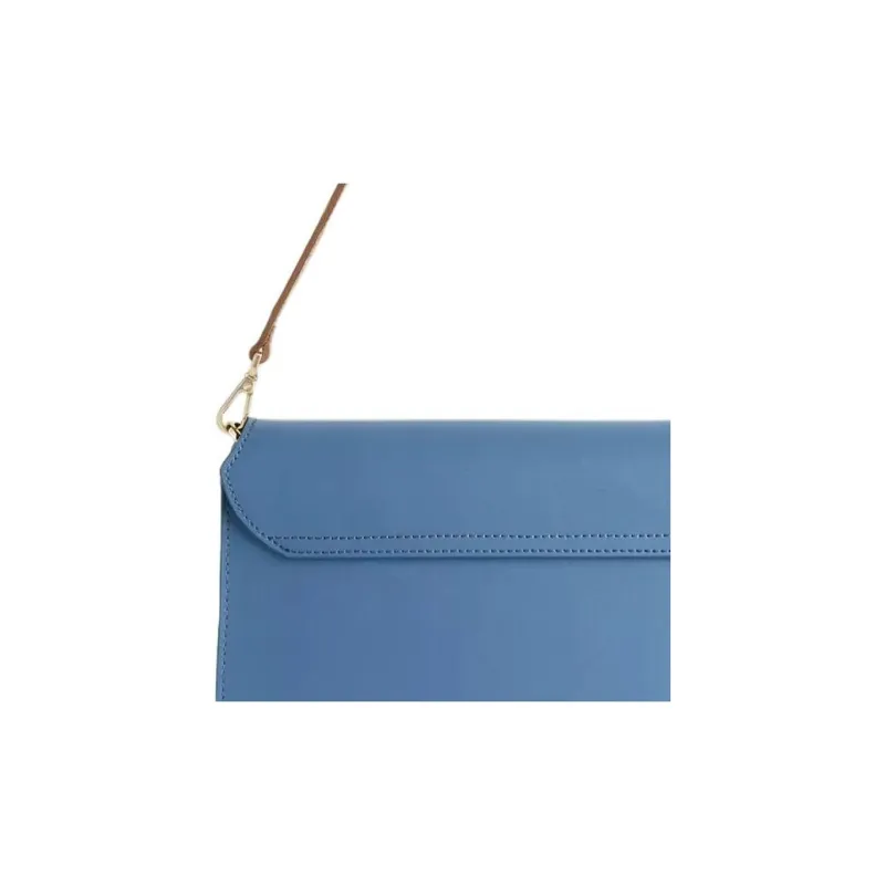 Alviero Martini Cow Leather With PU PES And CO Patchwork Crossbody Bag Women's Denim Color-2
