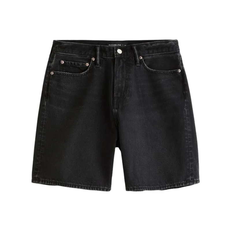Abercrombie＆Fitch Denim Shorts Men's Black-0
