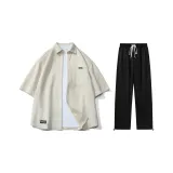 Clothing Set (Ecru Top+Black Pants)