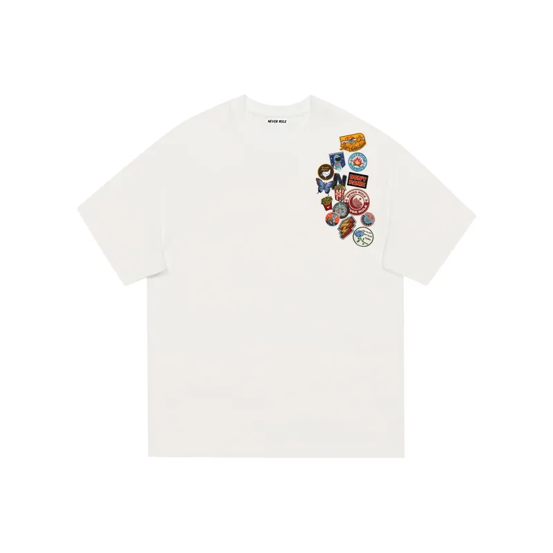 NEVER RULE Short Sleeved T Shirts Unisex White Heather Gray-4