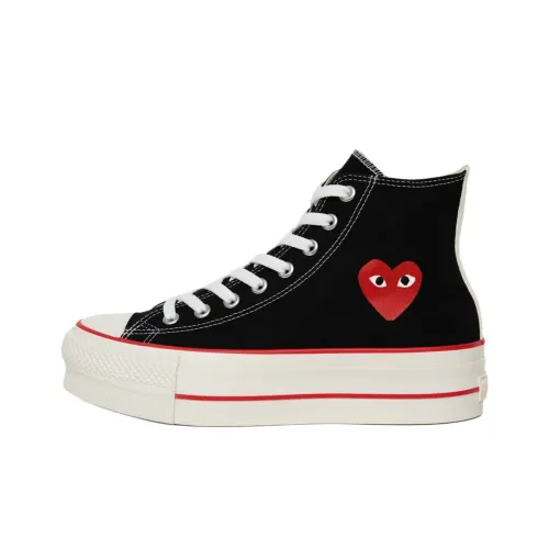 PLAY COMME Des GARÇONS x Converse Chuck Taylor All Star Anti Slip Wear Resistant High Top Canvas Shoes Unisex Black