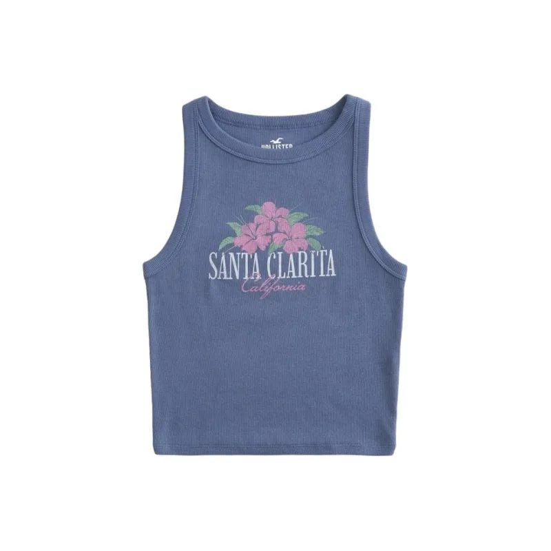 Hollister Tank Tops Women's Light Marine Blue-0