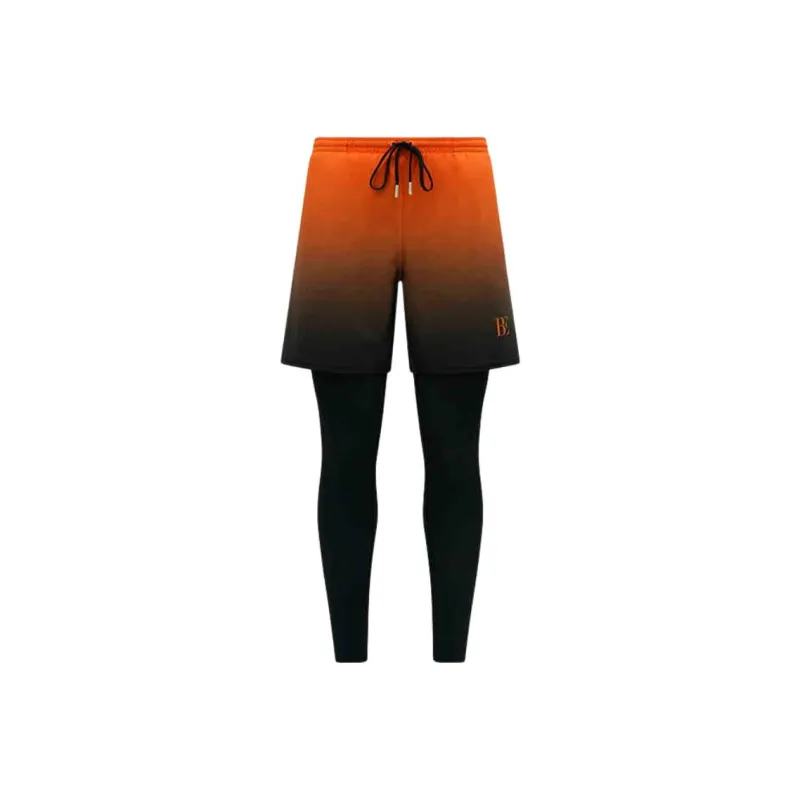 BALNEAIRE Swimming Shorts Men's Black-Orange Color Blocking-0