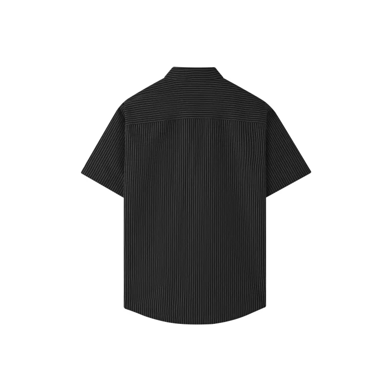HLA Shirt Men's Black Stripes 64-1