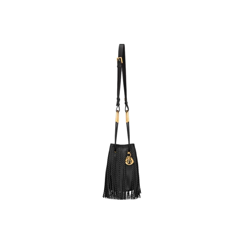 DIOR Sheepskin Bucket Bag, Shoulder Bag, Crossbody Bag, Handbag Mini Women's Black-1